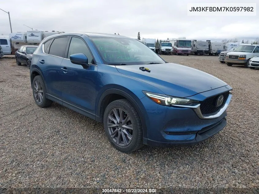 2019 Mazda Cx-5 Grand Touring VIN: JM3KFBDM7K0597982 Lot: 30047842