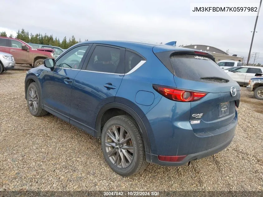 2019 Mazda Cx-5 Grand Touring VIN: JM3KFBDM7K0597982 Lot: 30047842