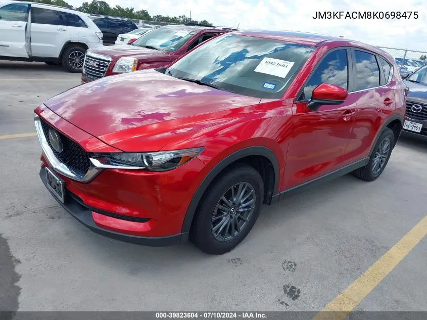 2019 Mazda Cx-5 Touring VIN: JM3KFACM8K0698475 Lot: 39823604