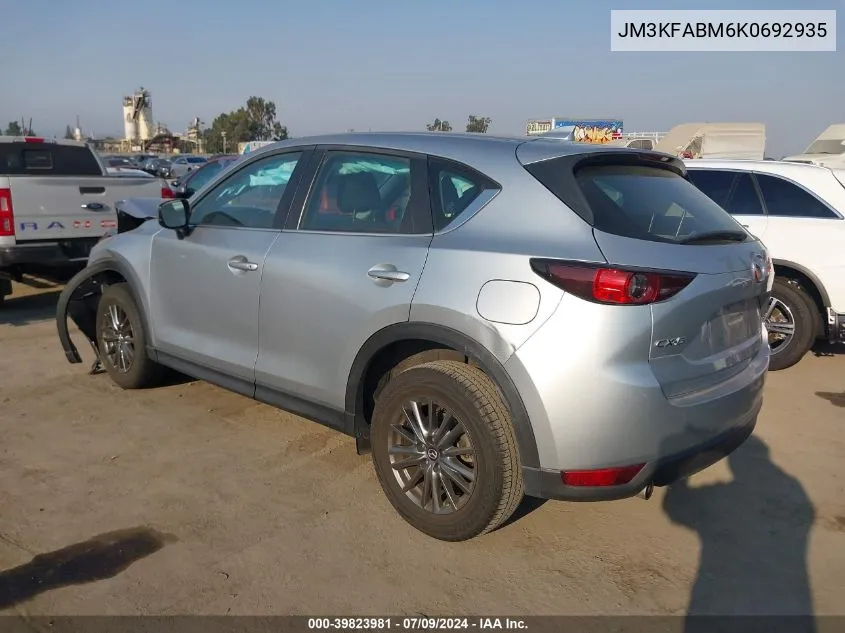 2019 Mazda Cx-5 Sport VIN: JM3KFABM6K0692935 Lot: 39823981