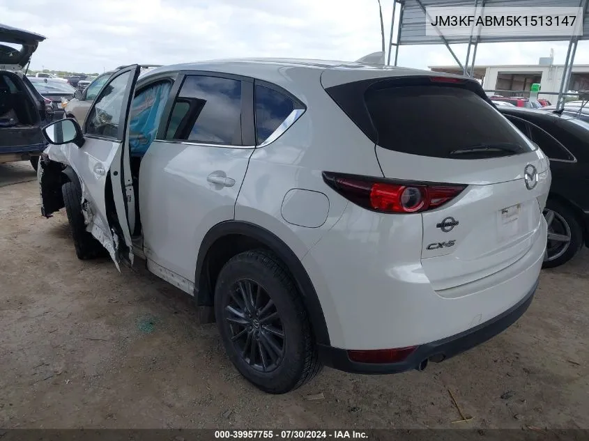 2019 Mazda Cx-5 Sport VIN: JM3KFABM5K1513147 Lot: 39957755