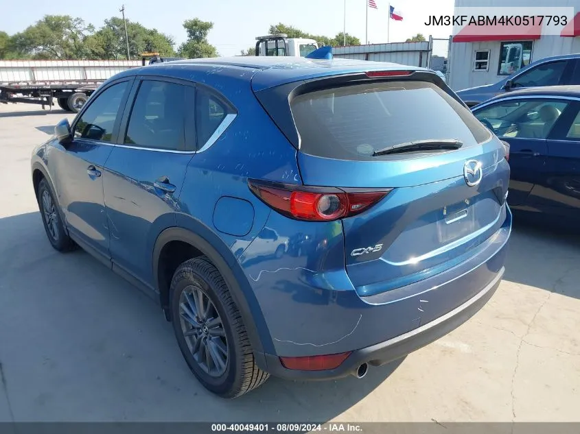 2019 Mazda Cx-5 Sport VIN: JM3KFABM4K0517793 Lot: 40049401