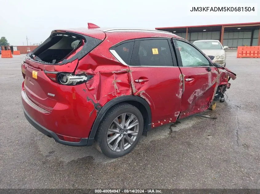 JM3KFADM5K0681504 2019 Mazda Cx-5 Grand Touring