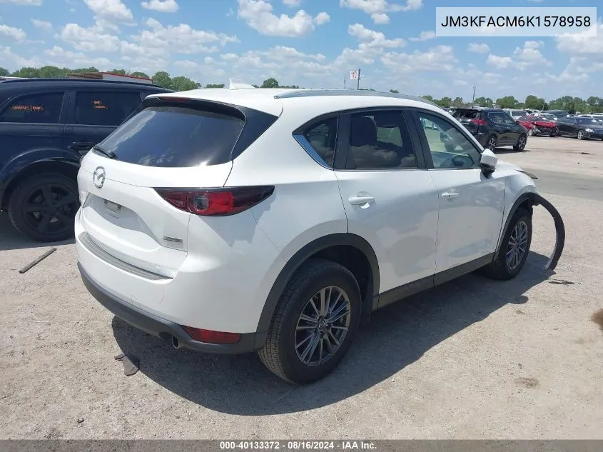 2019 Mazda Cx-5 Touring VIN: JM3KFACM6K1578958 Lot: 40133372