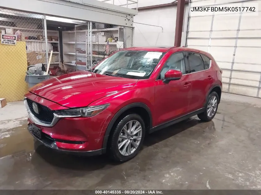 2019 Mazda Cx-5 Grand Touring VIN: JM3KFBDM5K0517742 Lot: 40145335