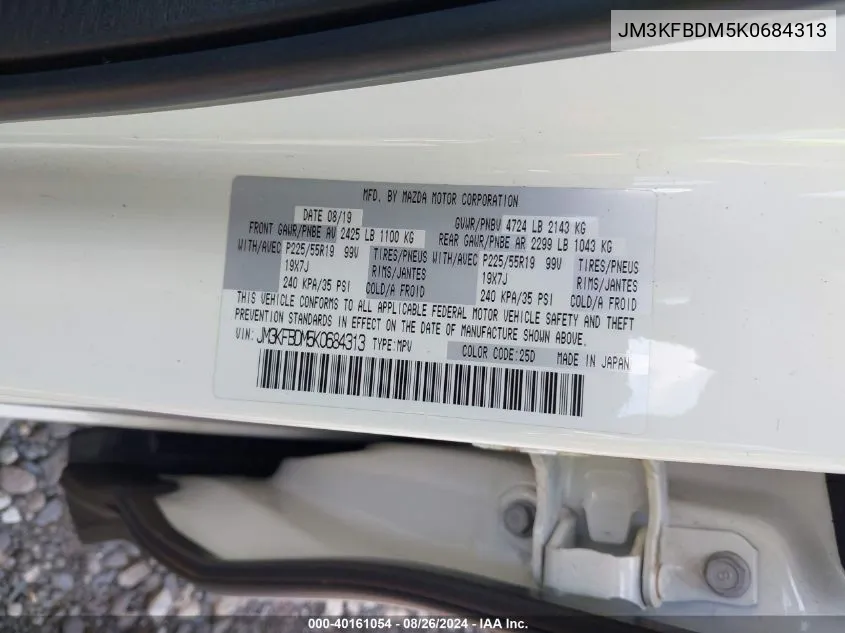 JM3KFBDM5K0684313 2019 Mazda Cx-5 Grand Touring