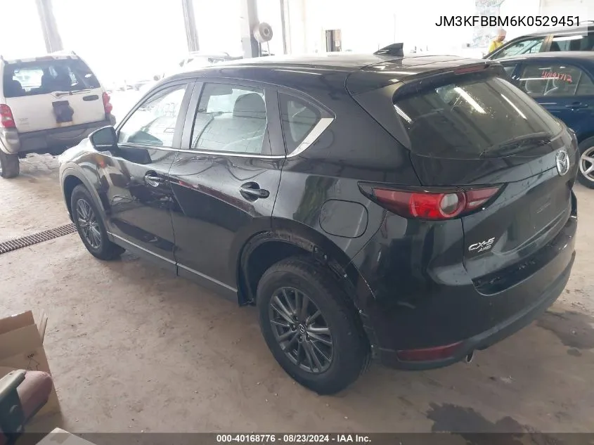 2019 Mazda Cx-5 Sport VIN: JM3KFBBM6K0529451 Lot: 40168776