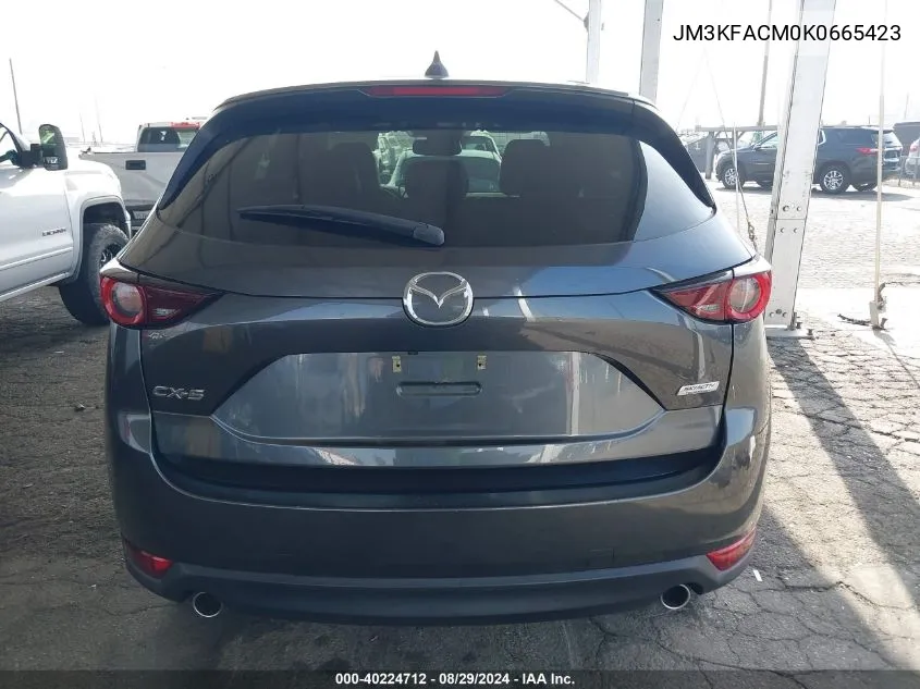 2019 Mazda Cx-5 Touring VIN: JM3KFACM0K0665423 Lot: 40224712