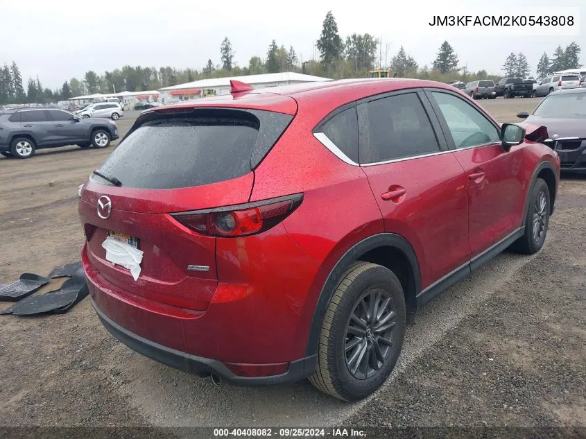 2019 Mazda Cx-5 Touring VIN: JM3KFACM2K0543808 Lot: 40408082