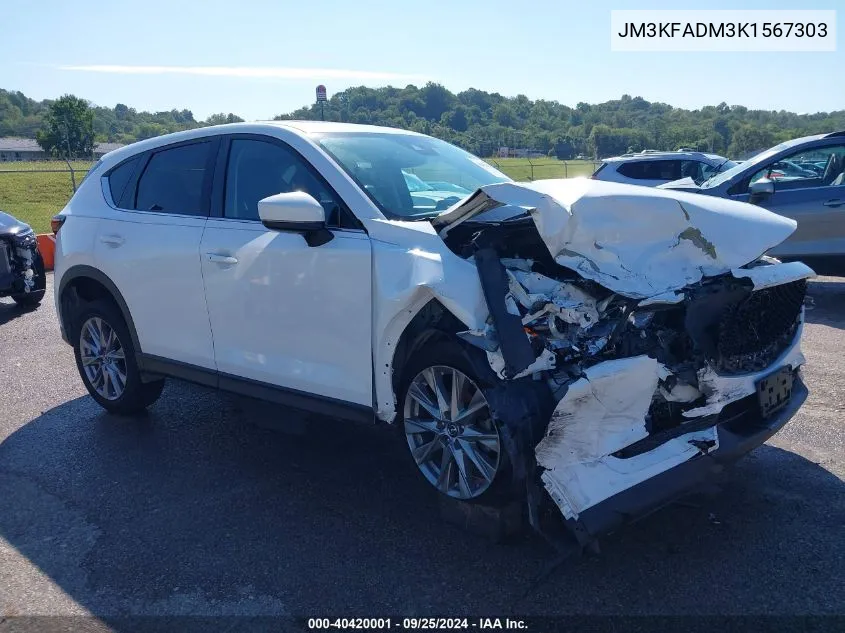 2019 Mazda Cx-5 Grand Touring VIN: JM3KFADM3K1567303 Lot: 40420001