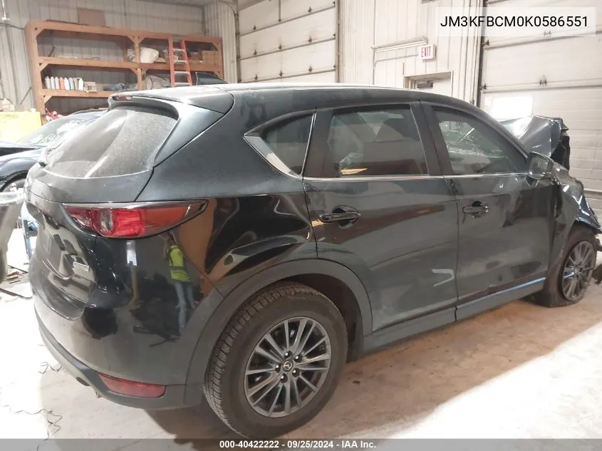 2019 Mazda Cx-5 Touring VIN: JM3KFBCM0K0586551 Lot: 40422222