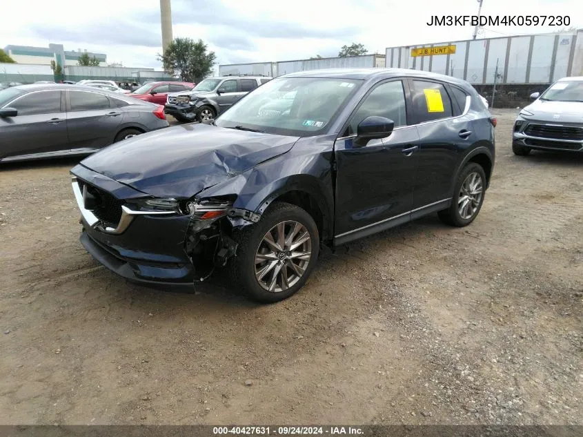 2019 Mazda Cx-5 Grand Touring VIN: JM3KFBDM4K0597230 Lot: 40427631