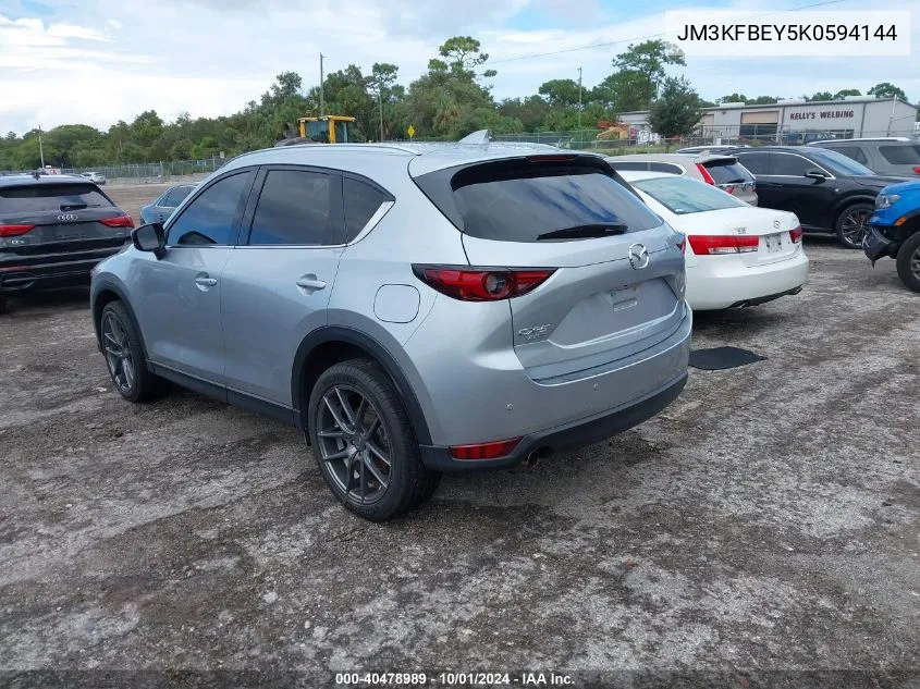 2019 Mazda Cx-5 Signature VIN: JM3KFBEY5K0594144 Lot: 40478989