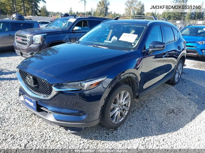 2019 Mazda Cx-5 Grand Touring VIN: JM3KFBDM2K0531260 Lot: 40499537