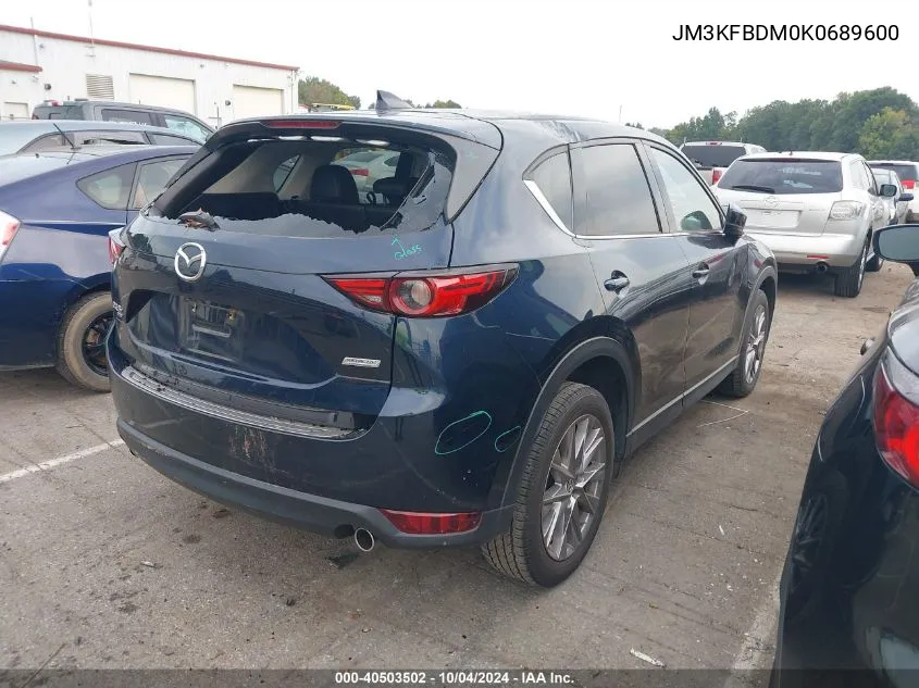 2019 Mazda Cx-5 Grand Touring VIN: JM3KFBDM0K0689600 Lot: 40503502