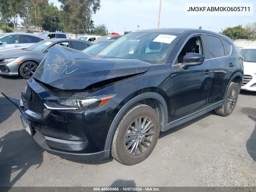 2019 Mazda Cx-5 Sport VIN: JM3KFABM0K0605711 Lot: 40505065