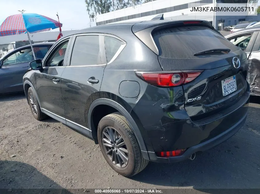 2019 Mazda Cx-5 Sport VIN: JM3KFABM0K0605711 Lot: 40505065