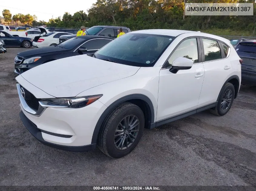 2019 Mazda Cx-5 Sport VIN: JM3KFABM2K1581387 Lot: 40506741