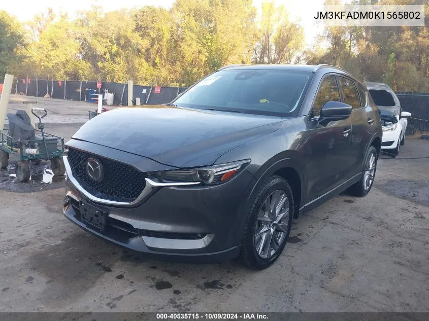 2019 Mazda Cx-5 Grand Touring VIN: JM3KFADM0K1565802 Lot: 40535715