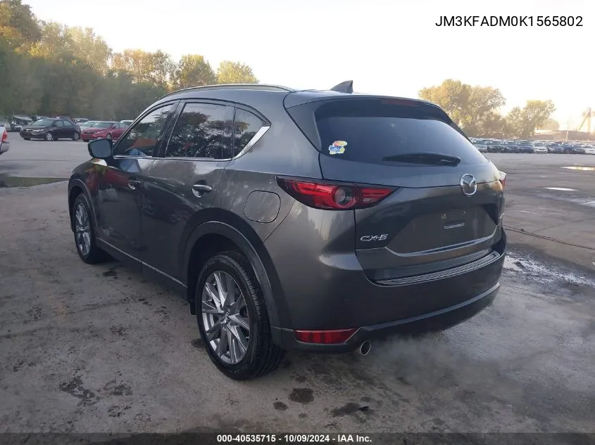 2019 Mazda Cx-5 Grand Touring VIN: JM3KFADM0K1565802 Lot: 40535715