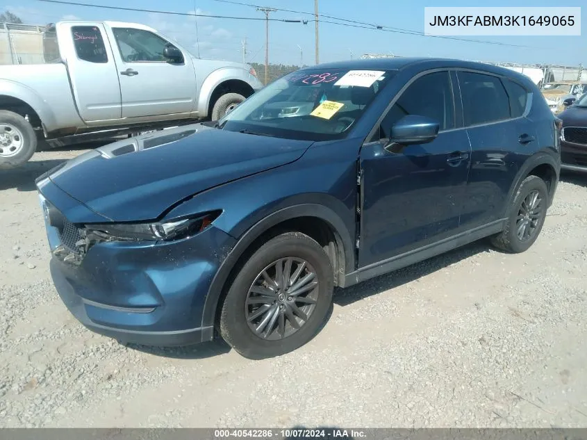 2019 Mazda Cx-5 Sport VIN: JM3KFABM3K1649065 Lot: 40542286