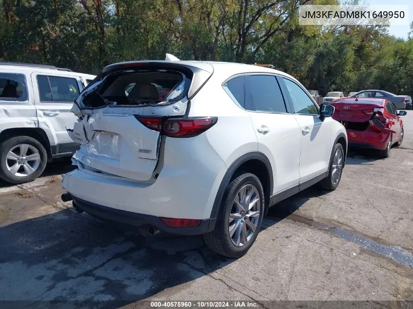 2019 Mazda Cx-5 Grand Touring VIN: JM3KFADM8K1649950 Lot: 40575960