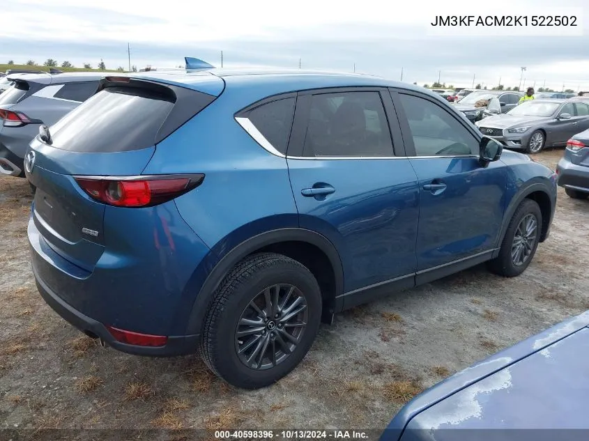 2019 Mazda Cx-5 Touring VIN: JM3KFACM2K1522502 Lot: 40598396