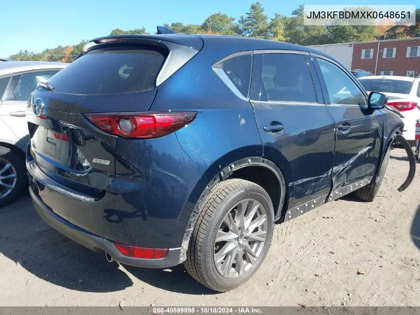 2019 Mazda Cx-5 Grand Touring VIN: JM3KFBDMXK0648651 Lot: 40599898