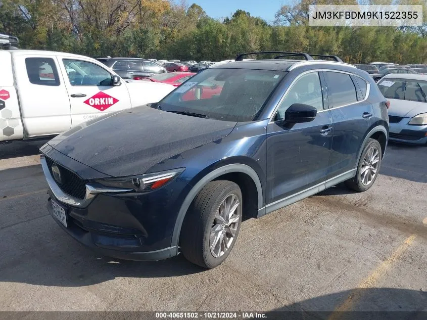 2019 Mazda Cx-5 Grand Touring VIN: JM3KFBDM9K1522355 Lot: 40651502