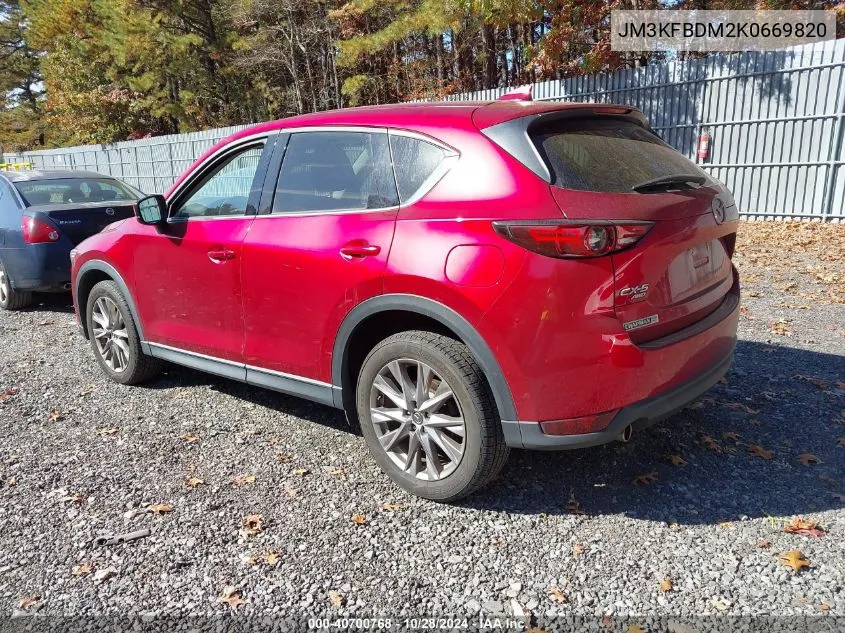 2019 Mazda Cx-5 Grand Touring VIN: JM3KFBDM2K0669820 Lot: 40700768