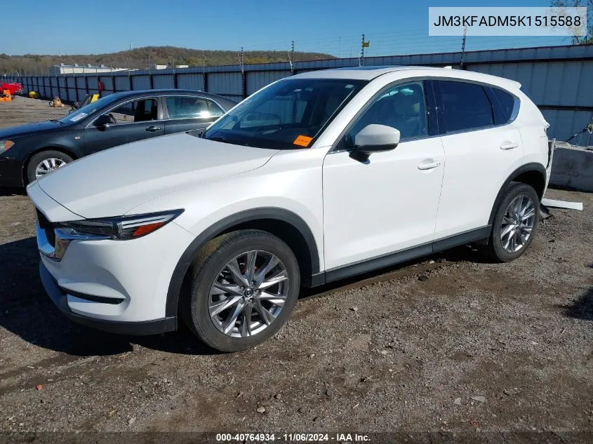 2019 Mazda Cx-5 Grand Touring VIN: JM3KFADM5K1515588 Lot: 40764934