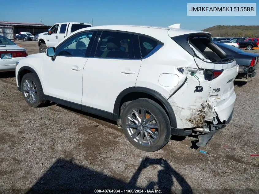 2019 Mazda Cx-5 Grand Touring VIN: JM3KFADM5K1515588 Lot: 40764934