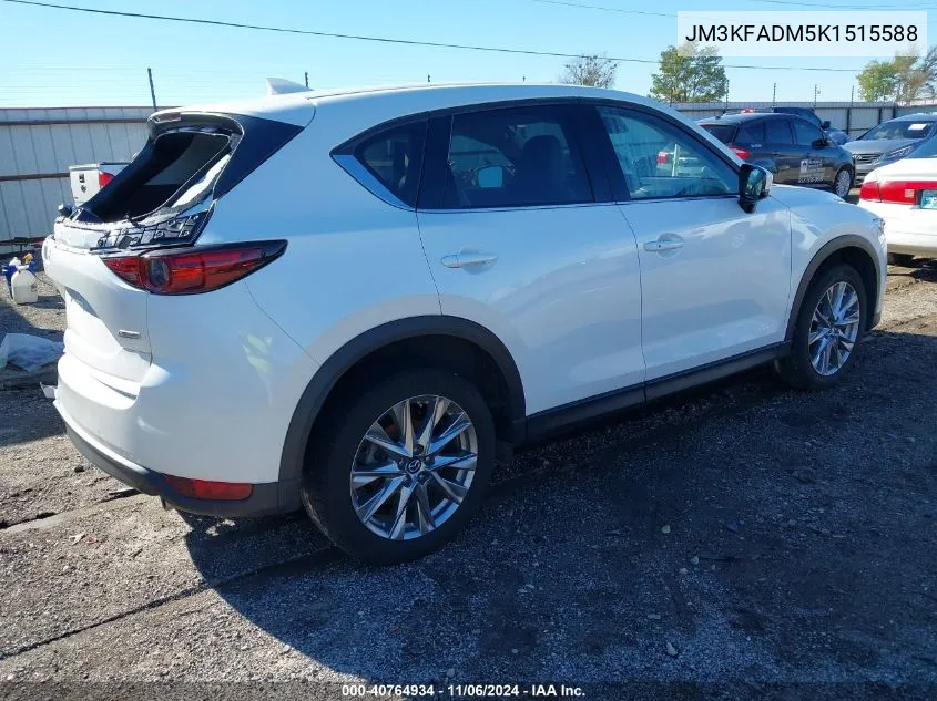 2019 Mazda Cx-5 Grand Touring VIN: JM3KFADM5K1515588 Lot: 40764934