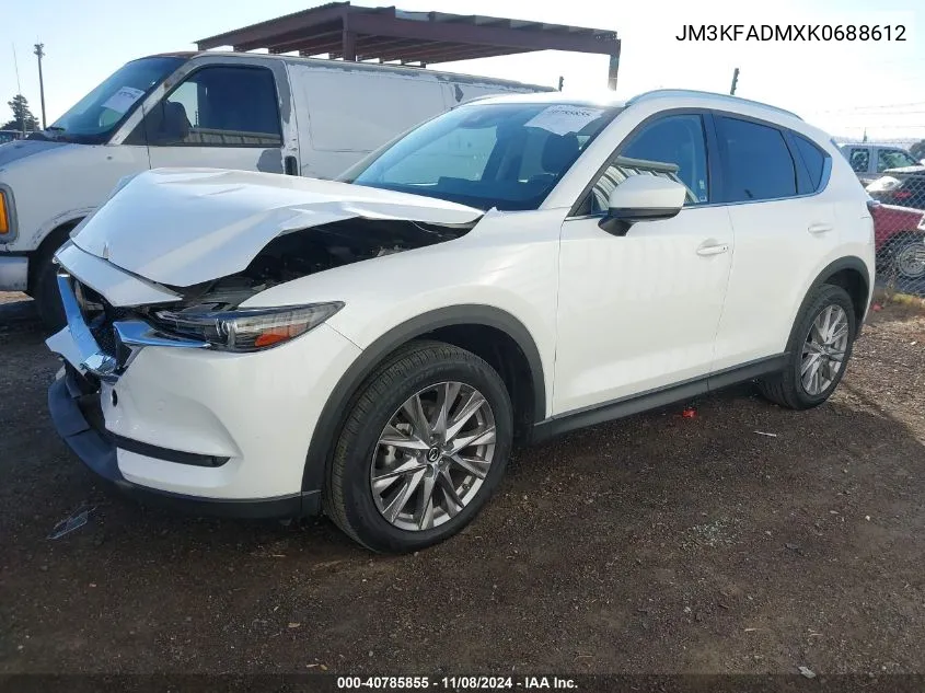 2019 Mazda Cx-5 Grand Touring VIN: JM3KFADMXK0688612 Lot: 40785855