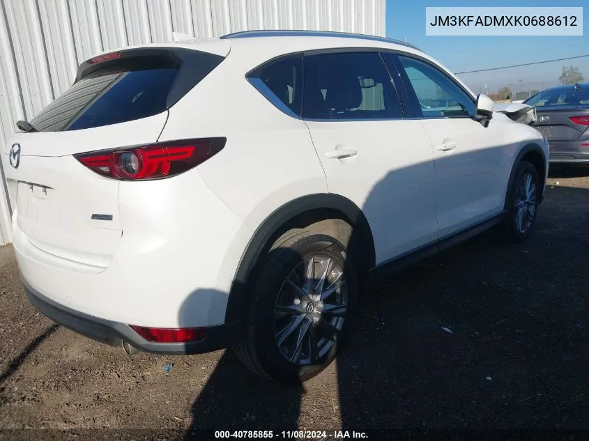 2019 Mazda Cx-5 Grand Touring VIN: JM3KFADMXK0688612 Lot: 40785855