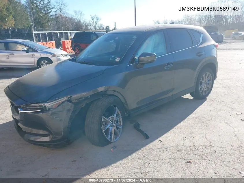 2019 Mazda Cx-5 Grand Touring VIN: JM3KFBDM3K0589149 Lot: 40790279