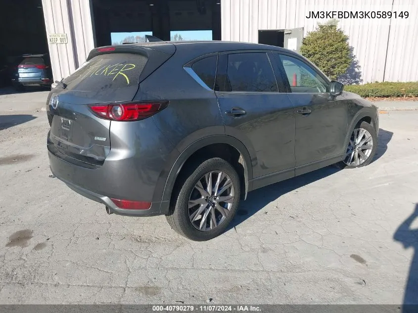 2019 Mazda Cx-5 Grand Touring VIN: JM3KFBDM3K0589149 Lot: 40790279