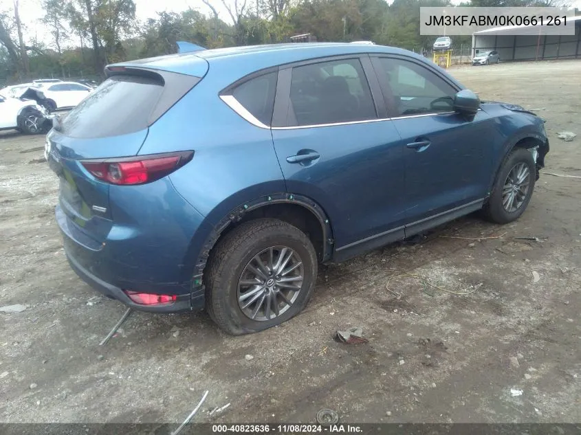 2019 Mazda Cx-5 Sport VIN: JM3KFABM0K0661261 Lot: 40823636