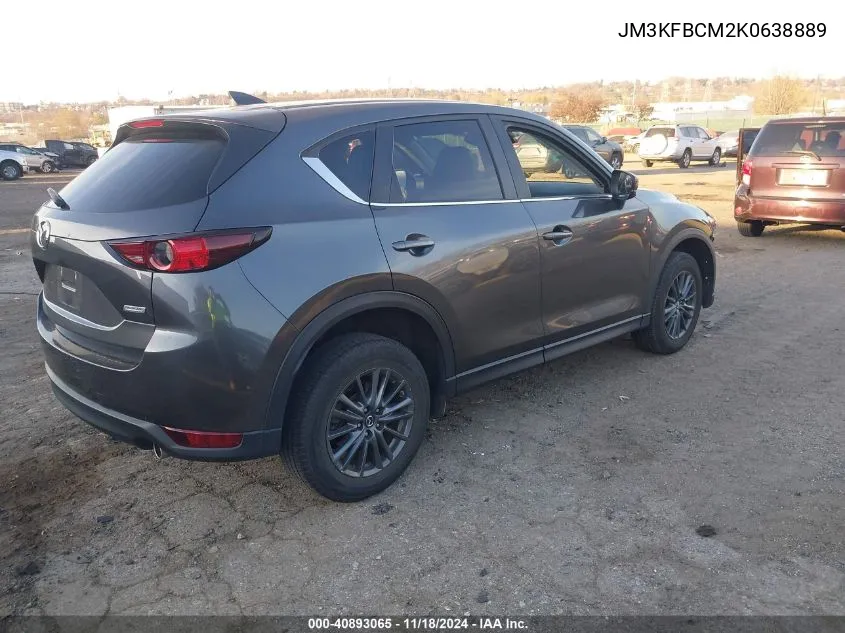 2019 Mazda Cx-5 Touring VIN: JM3KFBCM2K0638889 Lot: 40893065