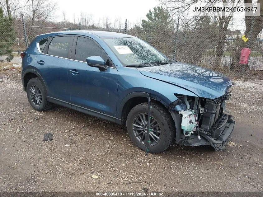 2019 Mazda Cx-5 Sport VIN: JM3KFBBM2K0654947 Lot: 40895419