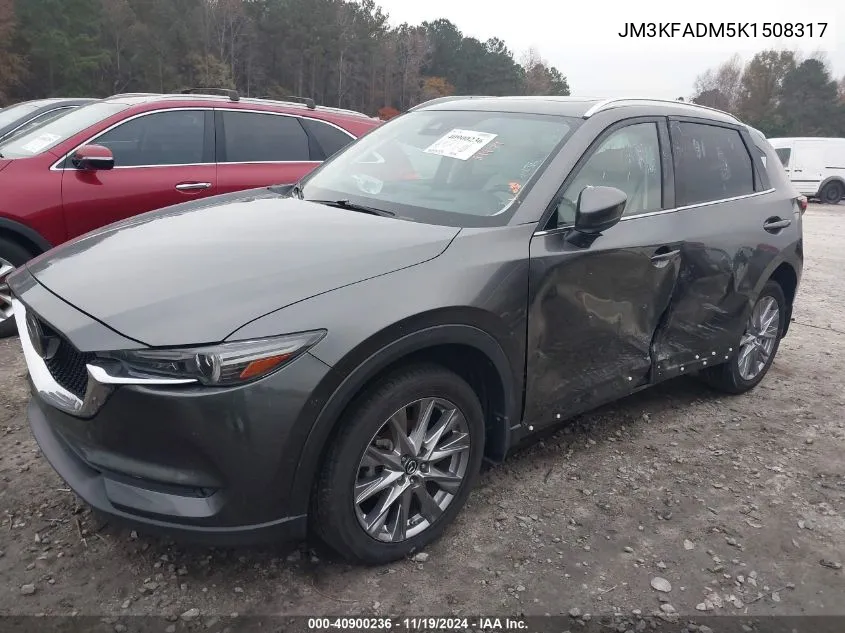 2019 Mazda Cx-5 Grand Touring VIN: JM3KFADM5K1508317 Lot: 40900236