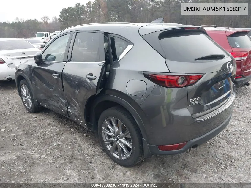 2019 Mazda Cx-5 Grand Touring VIN: JM3KFADM5K1508317 Lot: 40900236