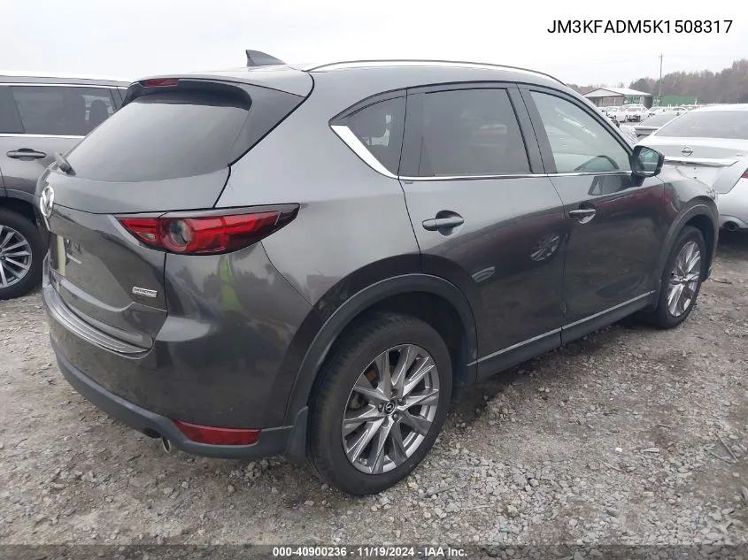 2019 Mazda Cx-5 Grand Touring VIN: JM3KFADM5K1508317 Lot: 40900236