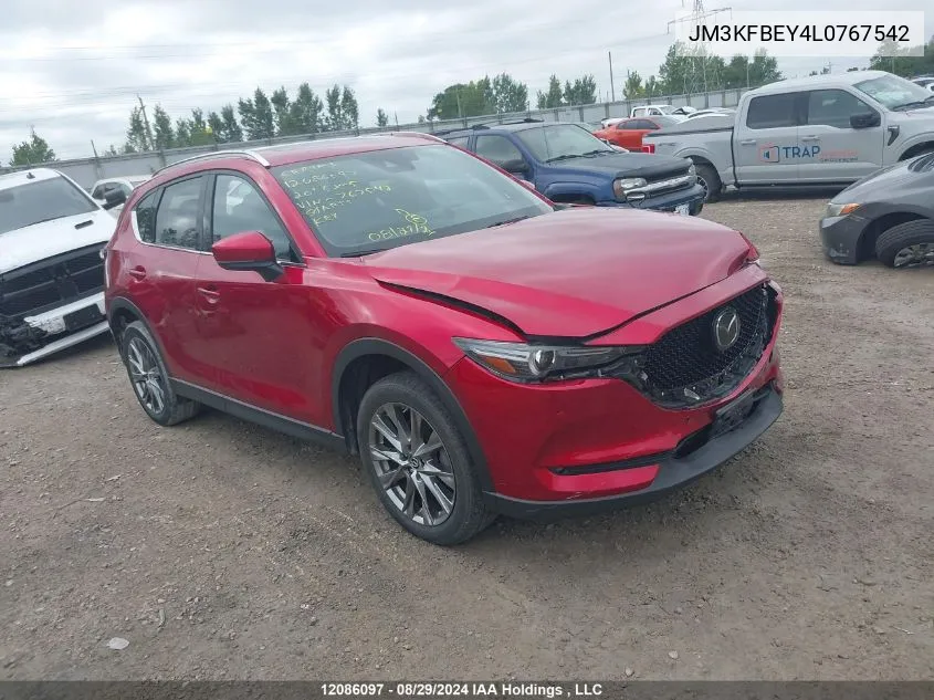 2020 Mazda Cx-5 VIN: JM3KFBEY4L0767542 Lot: 12086097