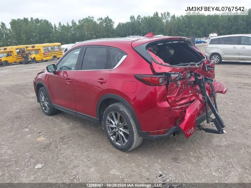 2020 Mazda Cx-5 VIN: JM3KFBEY4L0767542 Lot: 12086097