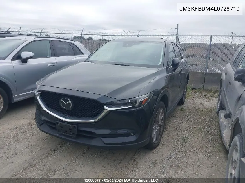 2020 Mazda Cx-5 Grand Touring VIN: JM3KFBDM4L0728710 Lot: 12088077