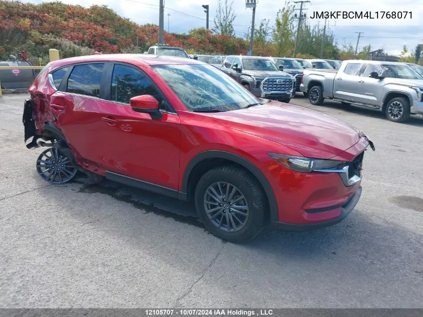 2020 Mazda Cx-5 Touring VIN: JM3KFBCM4L1768071 Lot: 12105707