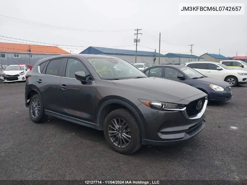 2020 Mazda Cx-5 VIN: JM3KFBCM6L0742657 Lot: 12127714