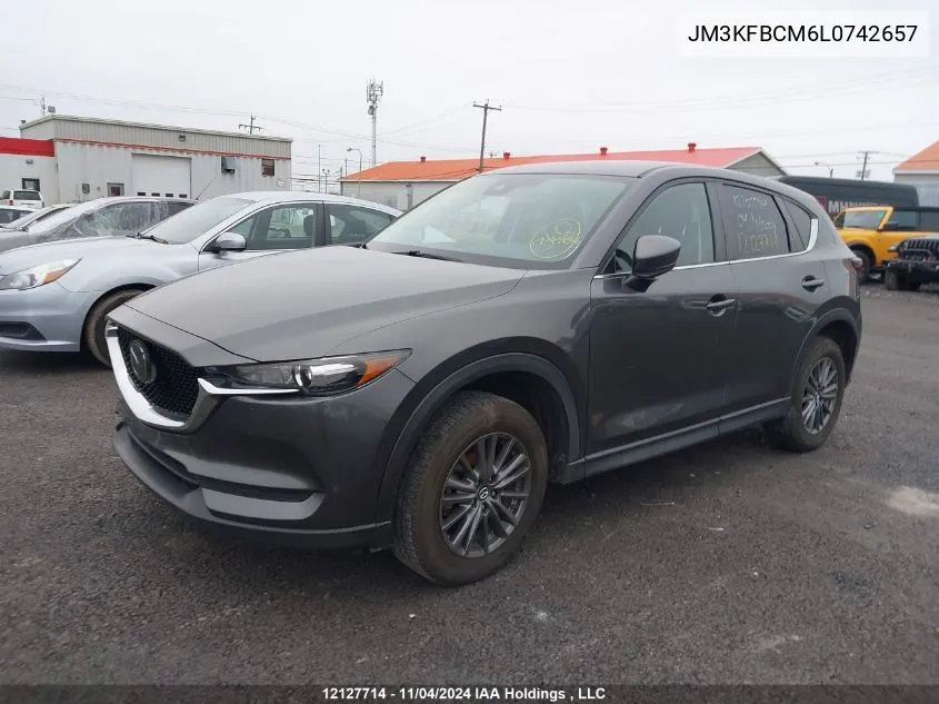 2020 Mazda Cx-5 VIN: JM3KFBCM6L0742657 Lot: 12127714