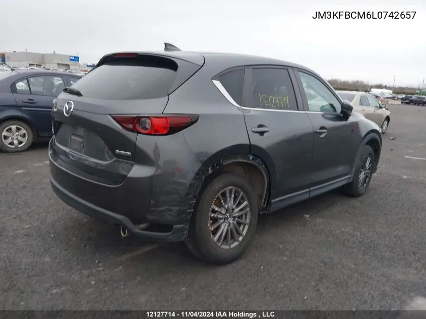 2020 Mazda Cx-5 VIN: JM3KFBCM6L0742657 Lot: 12127714